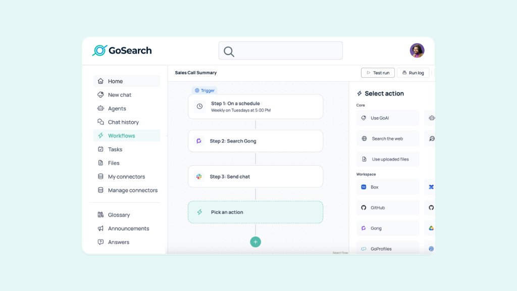 GoSearch Agentic Workflow Overview